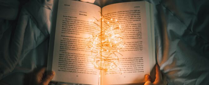 Book with pixxy lights