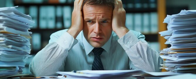 Stressed man